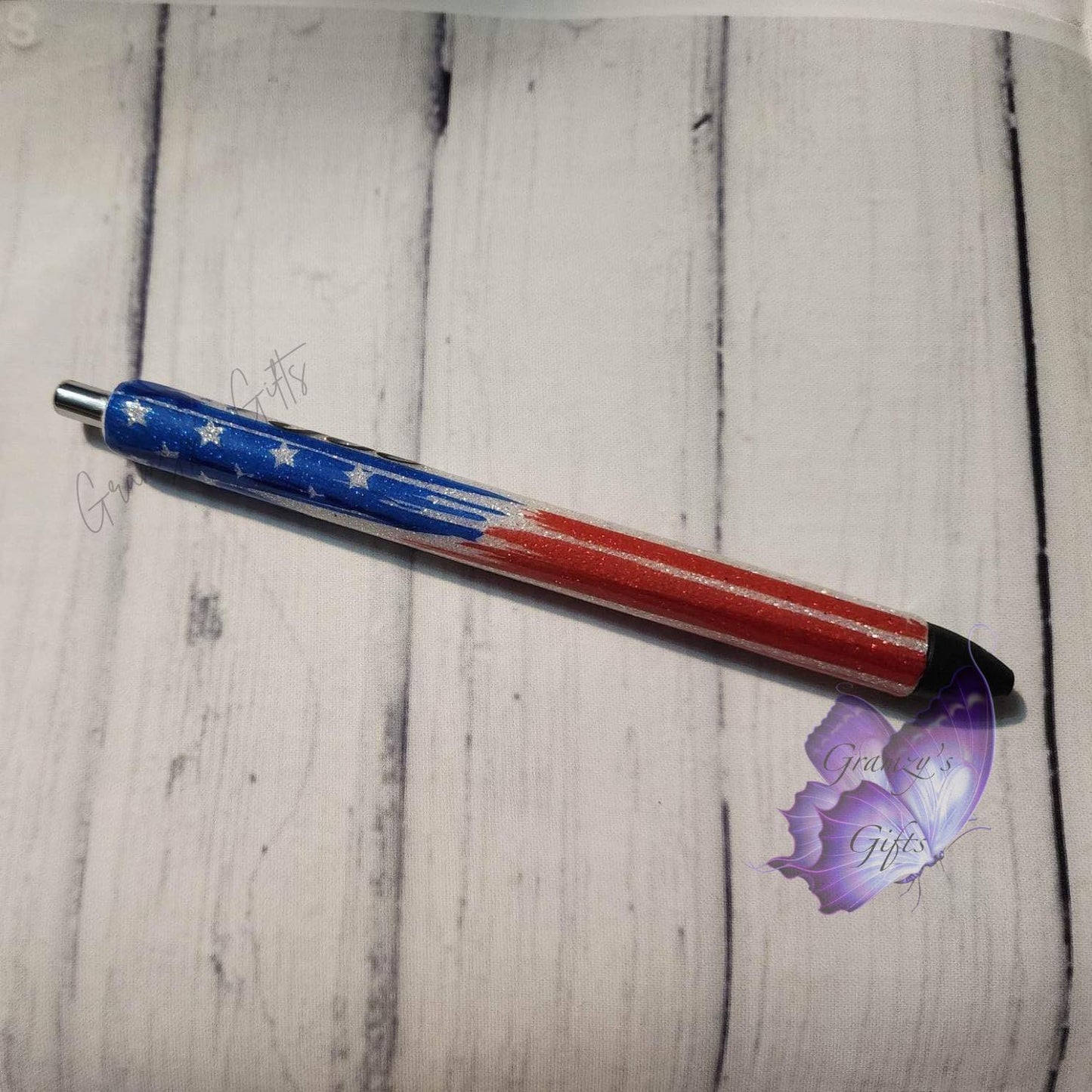 Custom Epoxy Flag Glitter Forever Pen