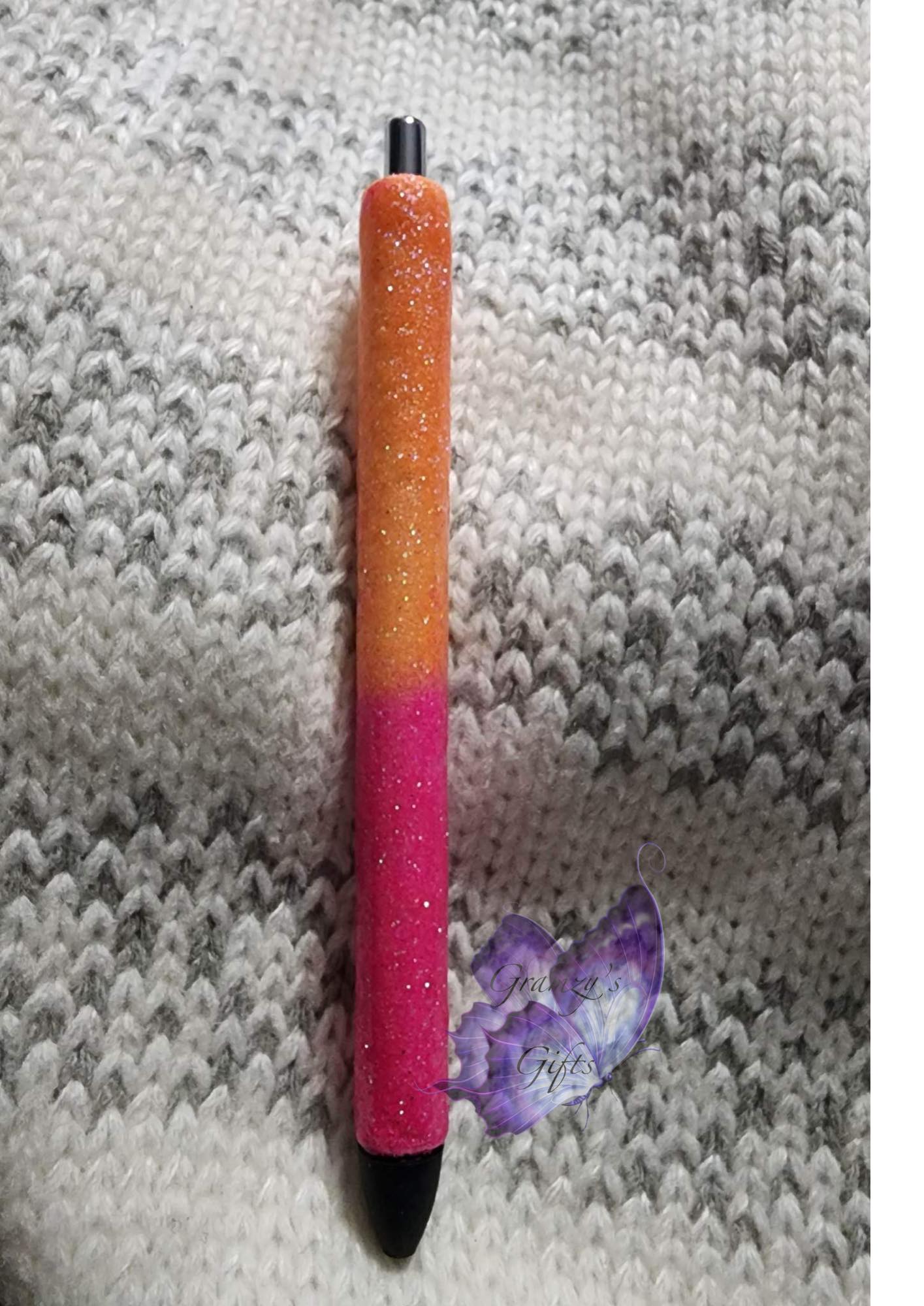 Custom Epoxy Ambre Glitter Forever Pen