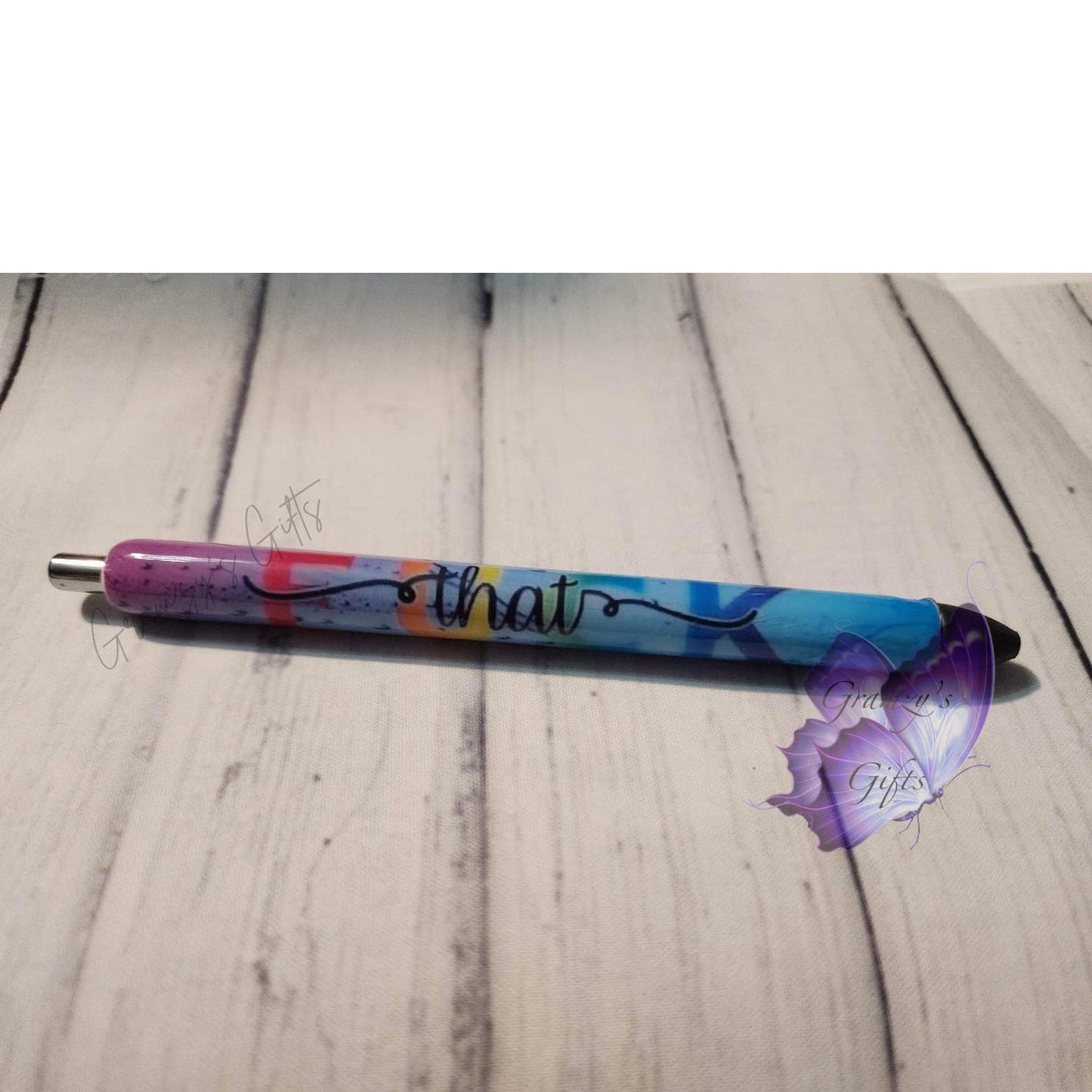 Custom Epoxy F**k Glitter Forever Pen